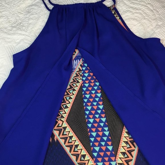 MINI Women's halter sleeveless blue indigo size M - Picture 9 of 11